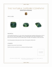 4.51 Ct. Bluish Green Sapphire from Ceylon (Sri Lanka) Appraisal