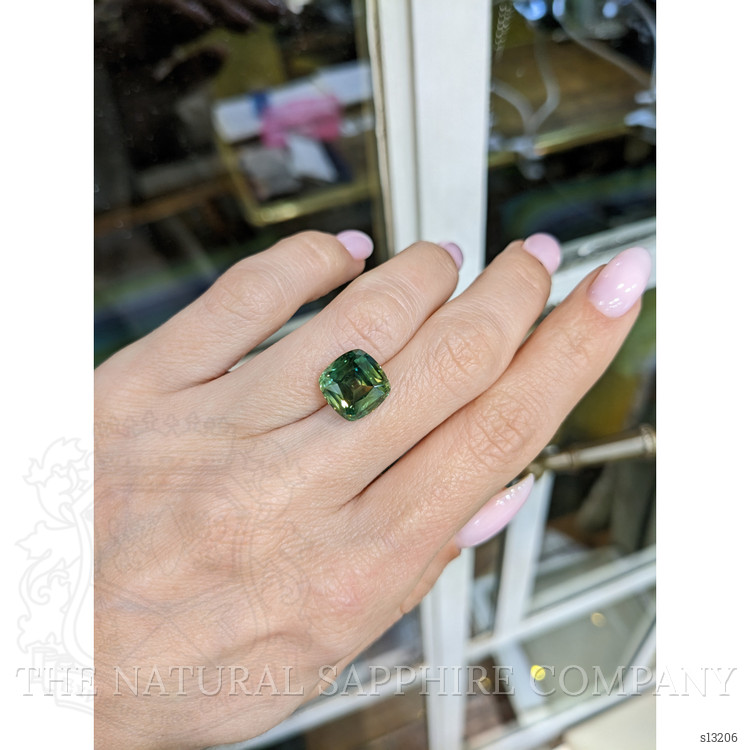 7.15 Ct. Bluish Green Sapphire from Ceylon (Sri Lanka)