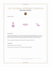 1.97 Ct. Pink Sapphire from Ceylon (Sri Lanka) Appraisal
