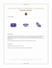 2.13 Ct. Purple Sapphire from Madagascar Appraisal