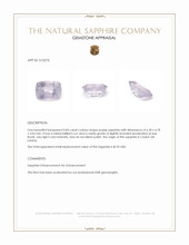 0.85 Ct. Purple Sapphire from Ceylon (Sri Lanka) Appraisal