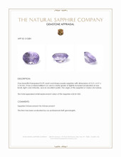 0.59 Ct. Purple Sapphire from Ceylon (Sri Lanka) Appraisal