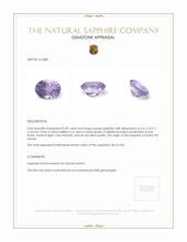 0.59 Ct. Sapphire from Ceylon (Sri Lanka) Appraisal