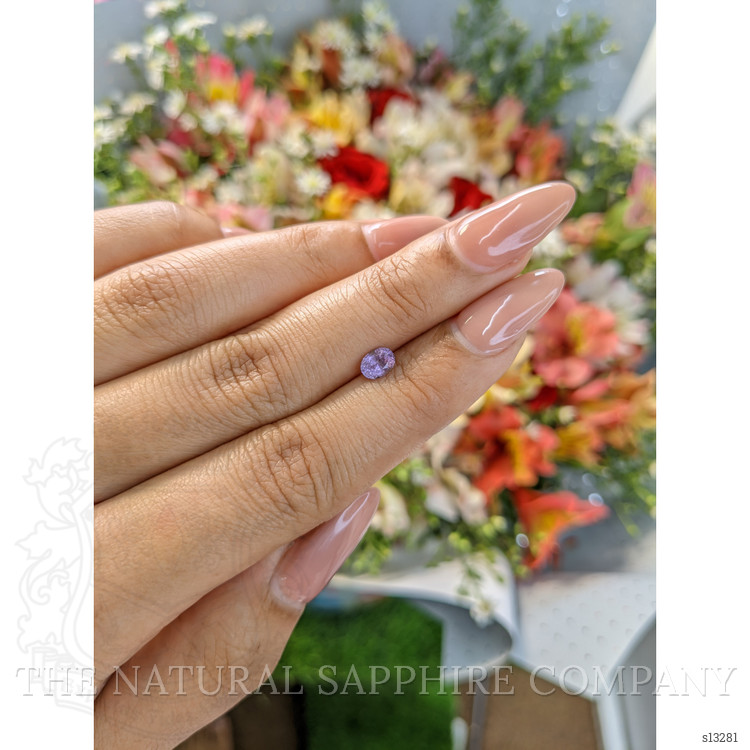 0.59 Ct. Purple Sapphire from Ceylon (Sri Lanka)