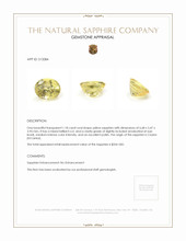 1.18 Ct. Yellow Sapphire from Ceylon (Sri Lanka) Appraisal