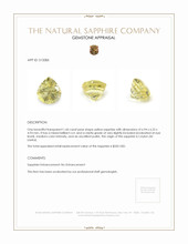 1.60 Ct. Yellow Sapphire from Ceylon (Sri Lanka) Appraisal