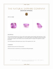 0.63 Ct. Pinkish Purple Sapphire from Ceylon (Sri Lanka) Appraisal