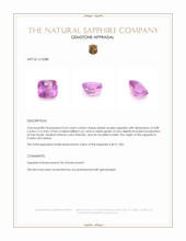 0.63 Ct. Pinkish Purple Sapphire from Ceylon (Sri Lanka) Appraisal