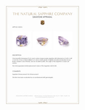 0.65 Ct. Purple Sapphire from Ceylon (Sri Lanka) Appraisal