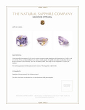 0.65 Ct. Purple Sapphire from Ceylon (Sri Lanka) Appraisal
