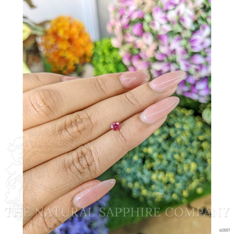 0.38 Ct. Reddish Pink Sapphire from Ceylon (Sri Lanka)