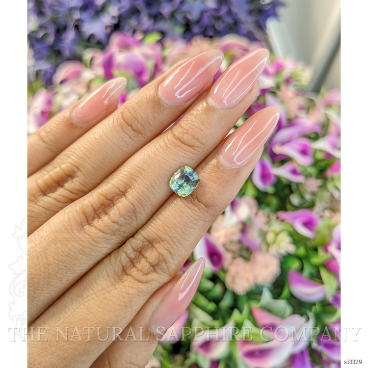 1.98 Ct. Bluish Green Sapphire from Ceylon (Sri Lanka)