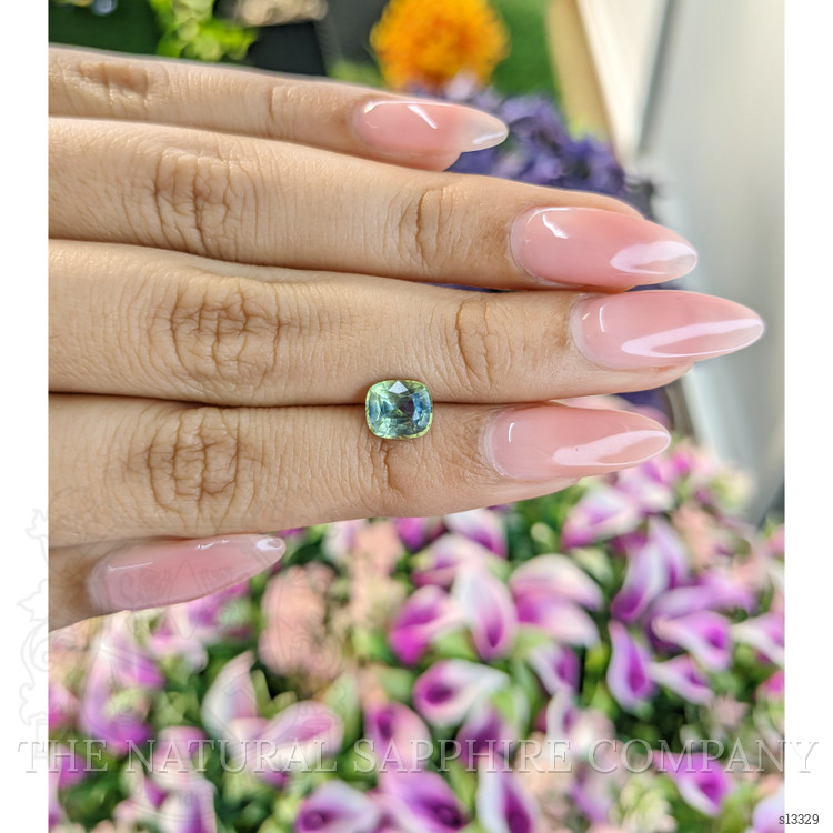 1.98 Ct. Bluish Green Sapphire from Ceylon (Sri Lanka)