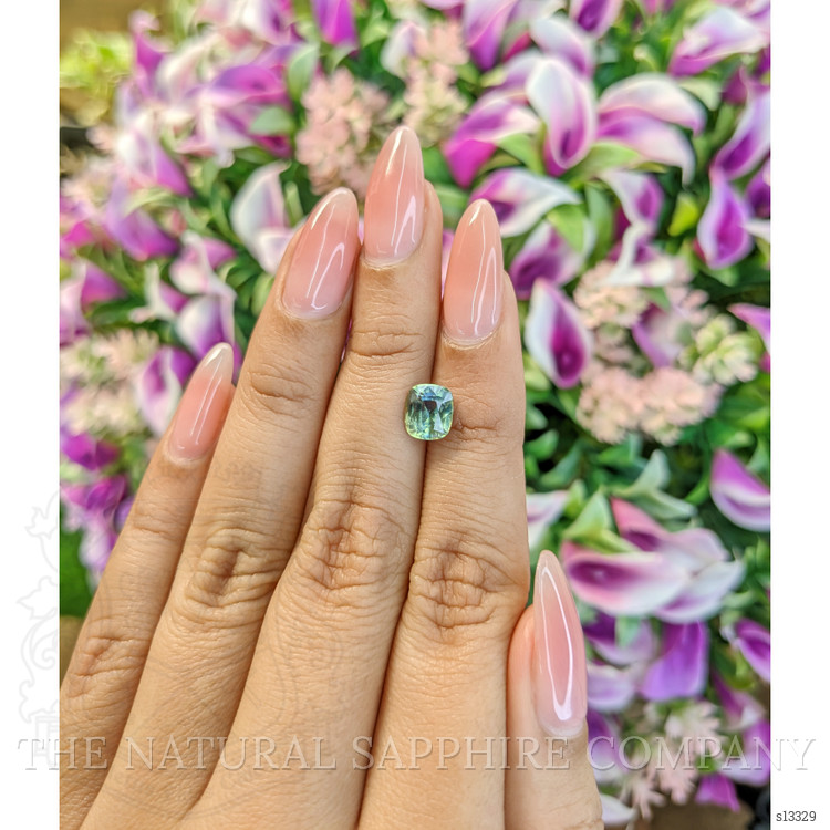 1.98 Ct. Bluish Green Sapphire from Ceylon (Sri Lanka)