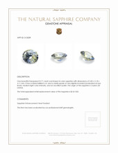 0.71 Ct. Bi Color / Parti Sapphire from Ceylon (Sri Lanka) Appraisal