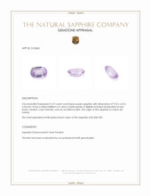 2.57 Ct. Purple Sapphire from Ceylon (Sri Lanka) Appraisal