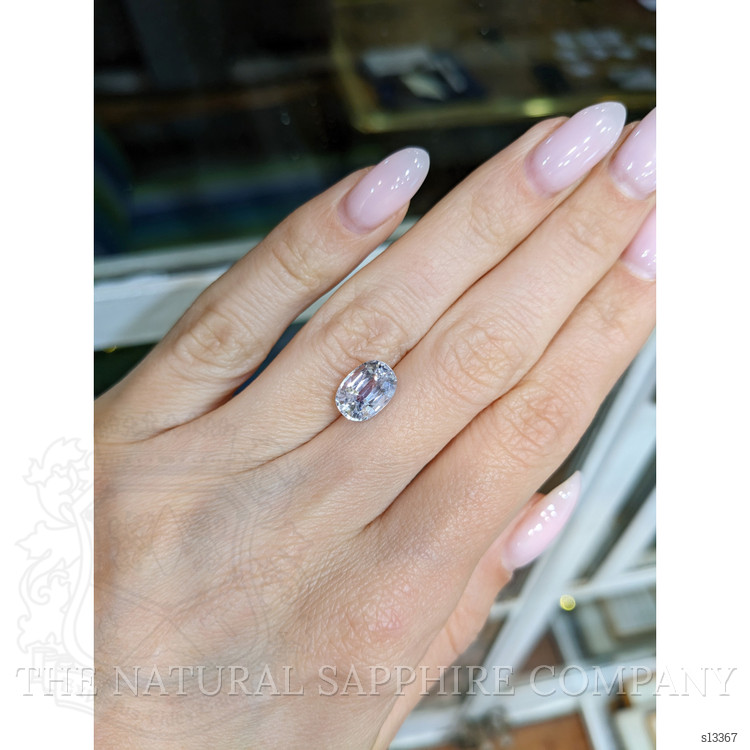 3.37 Ct. Bluish Grey Sapphire from Ceylon (Sri Lanka)