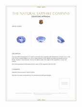 2.57 Ct. Blue Sapphire from Ceylon (Sri Lanka) Appraisal