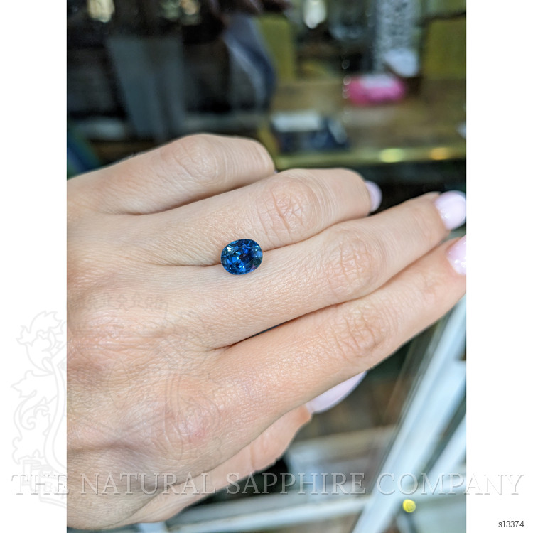 1.98 Ct. Greenish Blue Sapphire from Ceylon (Sri Lanka)