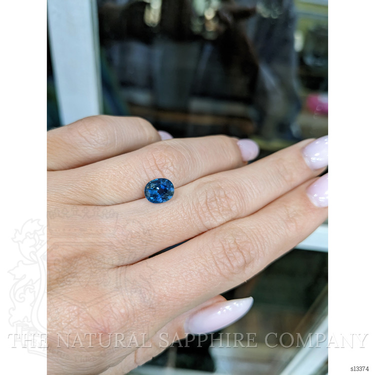 1.98 Ct. Greenish Blue Sapphire from Ceylon (Sri Lanka)