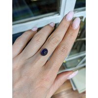 3.71 Ct. Blue Cabochon Sapphire from Ceylon (Sri Lanka) Life Style