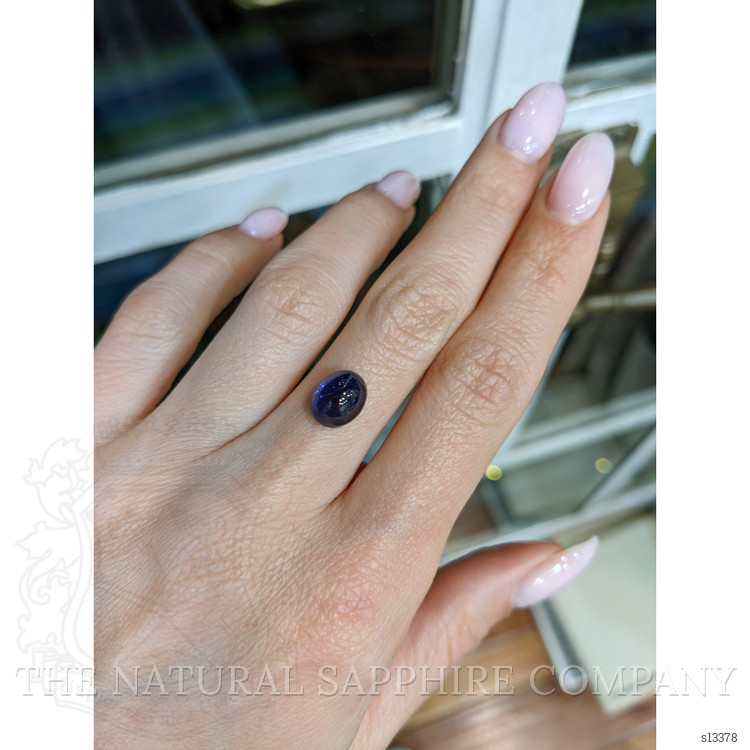 3.71 Ct. Blue Cabochon Sapphire from Ceylon (Sri Lanka)