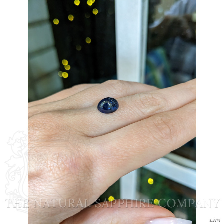 3.71 Ct. Blue Cabochon Sapphire from Ceylon (Sri Lanka)