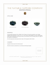 4.00 Ct. Color Change Sapphire from Madagascar Appraisal