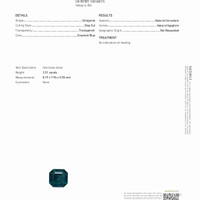 3.51 Ct. Greenish Blue Sapphire from Madagascar Scan Report