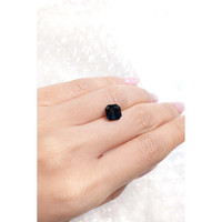 3.51 Ct. Greenish Blue Sapphire from Madagascar Life Style