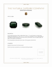7.12 Ct. Green Sapphire from Madagascar Appraisal