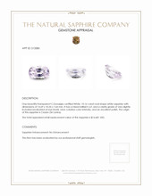 10.16 Ct. White Sapphire from Ceylon (Sri Lanka) Appraisal