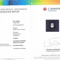 10.16 Ct. White Sapphire from Ceylon (Sri Lanka) Scan Report