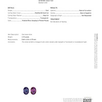 2.18 Ct. Color Change Sapphire from Tanzania Scan Report