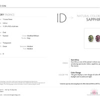 5.54 Ct. Color Change Sapphire from East Africa Scan Report