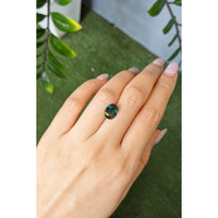 3.87 Ct. Green Sapphire from Madagascar Life Style