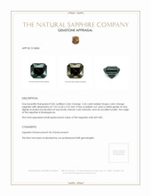 2.45 Ct. Color Change Sapphire from Madagascar Appraisal