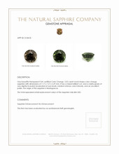 2.02 Ct. Color Change Sapphire from Madagascar Appraisal
