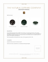 3.64 Ct. Color Change Sapphire from Madagascar Appraisal