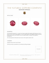 3.11 Ct. Reddish Pink Sapphire from Madagascar Appraisal