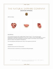 1.03 Ct. Padparadscha Sapphire from Madagascar Appraisal