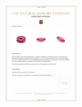3.05 Ct. Padparadscha Sapphire from Madagascar Appraisal