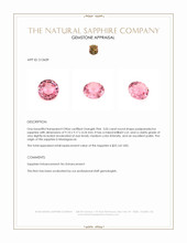 3.05 Ct. Padparadscha Sapphire from Madagascar Appraisal