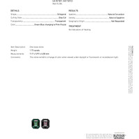 1.73 Ct. Sapphire from Tanzania Scan Report