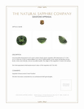 6.45 Ct. Green Sapphire from Ceylon (Sri Lanka) Appraisal