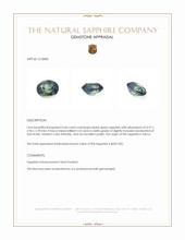 0.46 Ct. Bluish Green Sapphire from Africa Appraisal