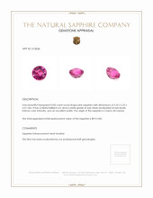 0.83 Ct. Sapphire from Ceylon (Sri Lanka) Appraisal