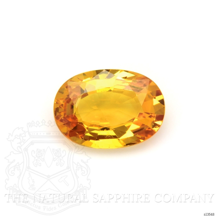 2.10 Ct. Orangish Yellow Sapphire from Ceylon (Sri Lanka)