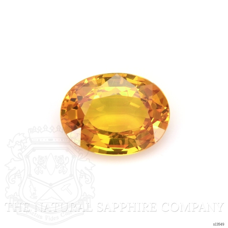 2.13 Ct. Orangish Yellow Sapphire from Ceylon (Sri Lanka)