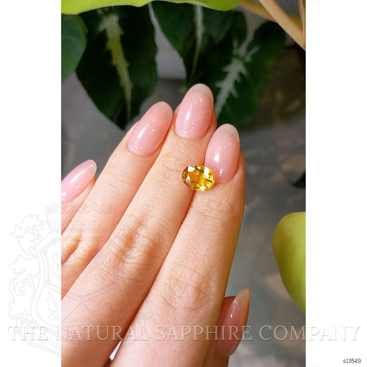 2.13 Ct. Orangish Yellow Sapphire from Ceylon (Sri Lanka)